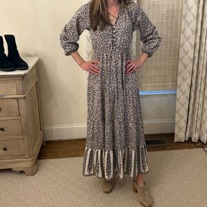 Faherty Long Sleeve floral dress